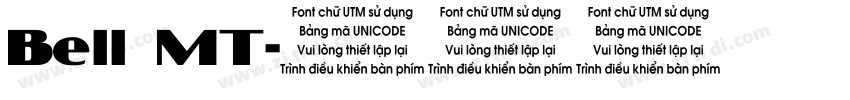 Bell MT字体转换